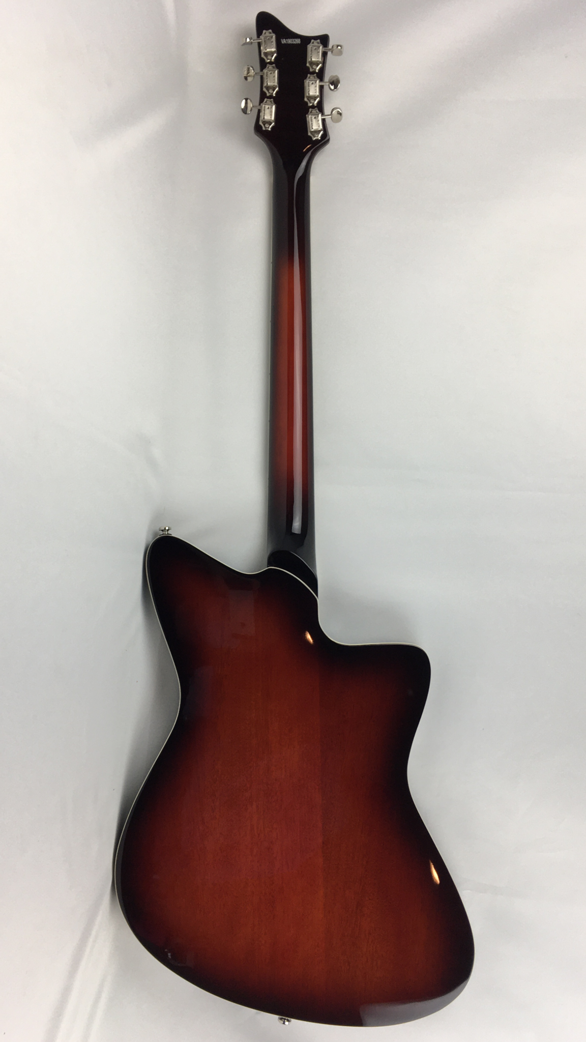 Eastwood Guitars Rivolta Mondata Baritone VII LH Fuoco Burst Full Back