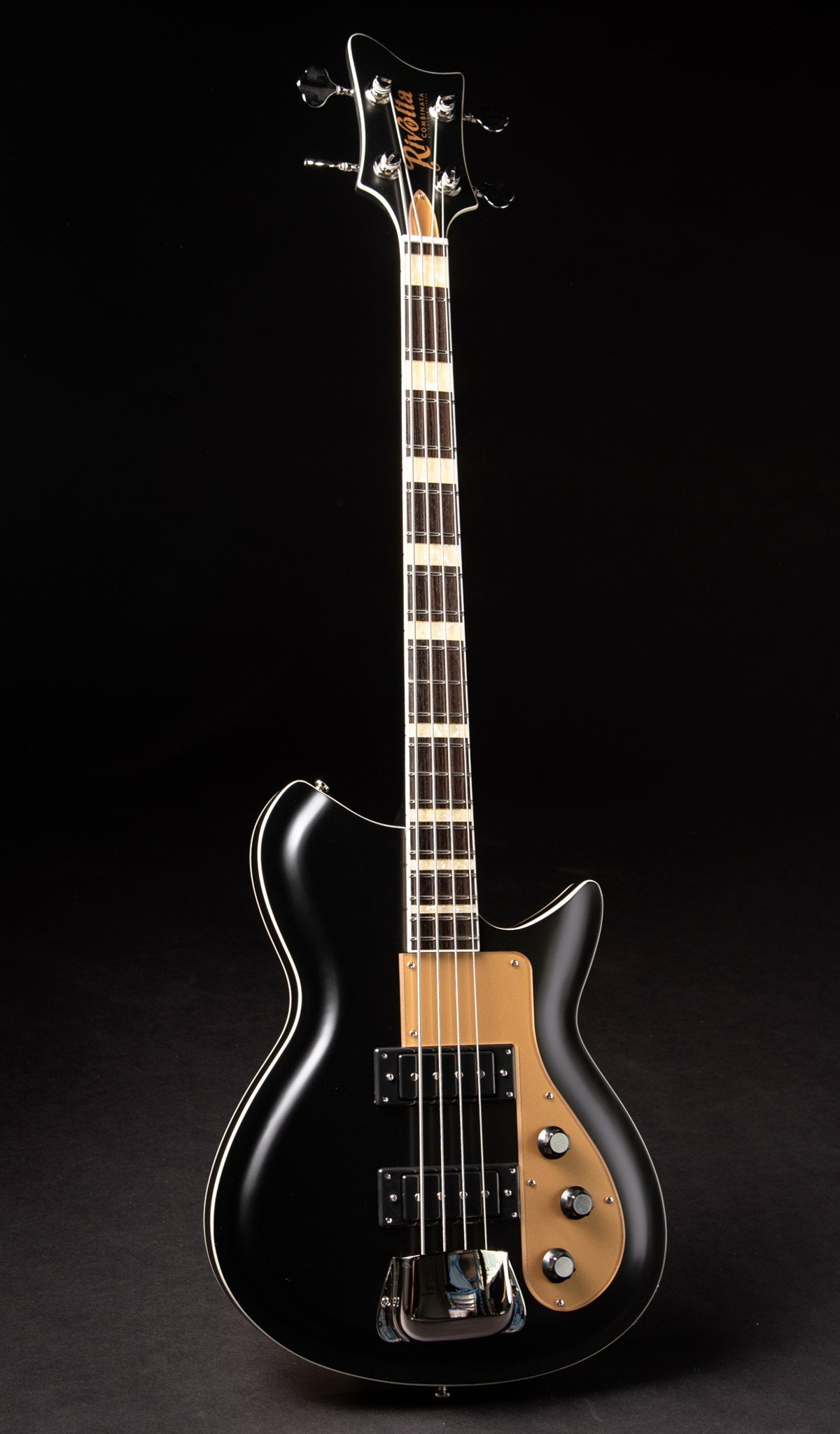 Eastwood Guitars Rivolta Combinata Bass VII Toro Black Satin Full Front