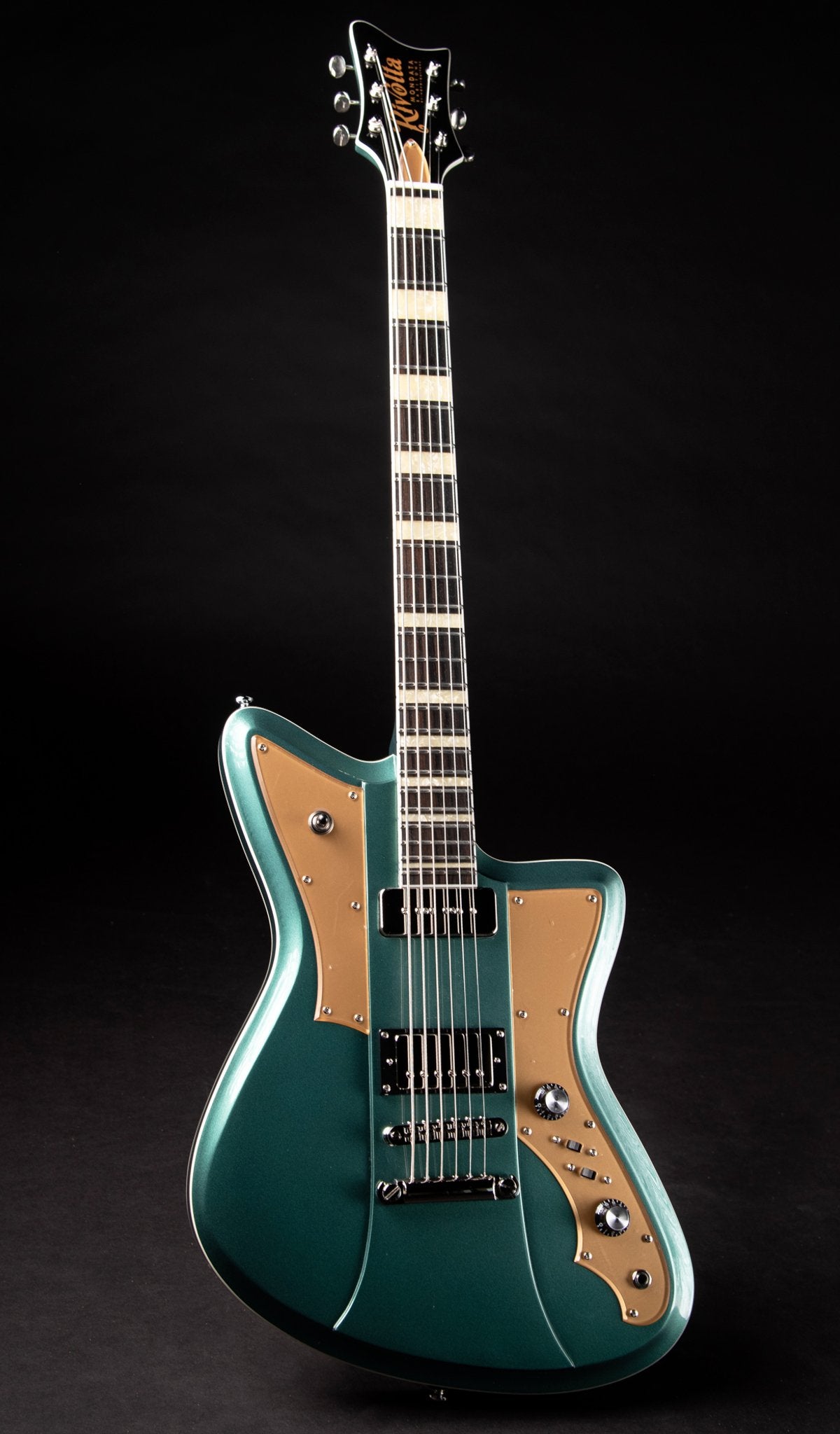 Eastwood Guitars Rivolta Mondata Baritone VIII Laguna Blue Angled