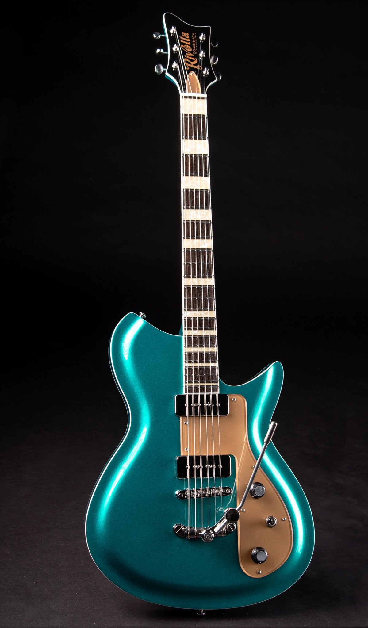 Eastwood Guitars Rivolta Combinata XVII Adriatic Blue Metallic Full Front